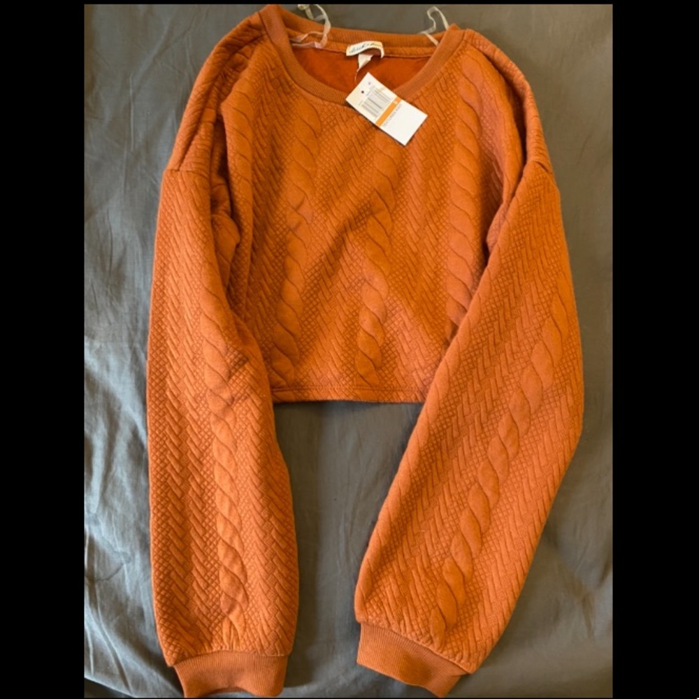 Derek Heart Gingerbread Textured Knit Top